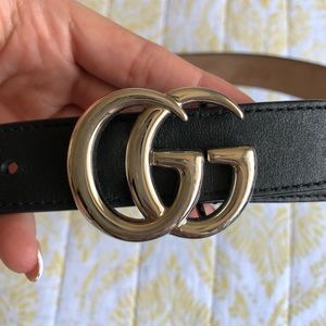 Black Gucci belt for kids, size L (65cm)